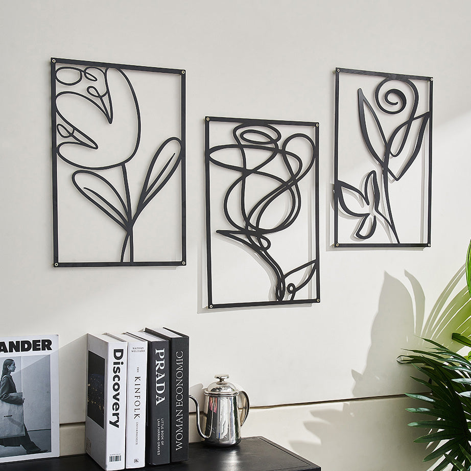 Abstract Flower Wall Accents