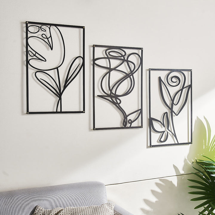 Abstract Flower Wall Accents