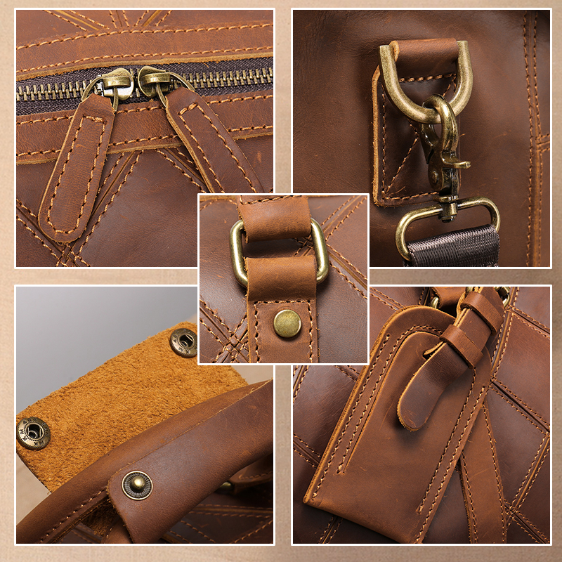 Hudson Vintage Genuine Leather Duffle Bag