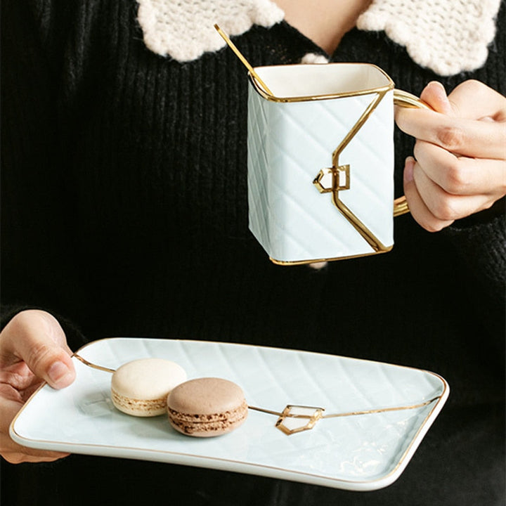 Victoria Handbag Ceramic Mug and Plate