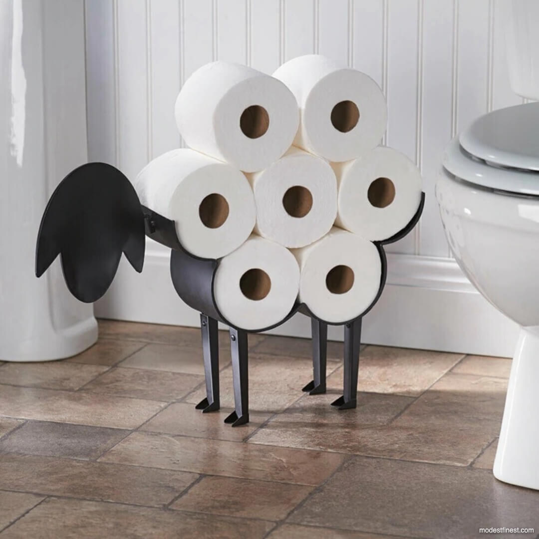 Clever Sheep Silhouette Toilet Paper Holder